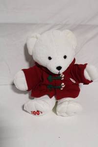 lot 142 image: 2007 Holiday Teddy Bear with Red Coat