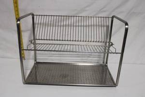 lot 170 image: Stainless Steel Two-Tier Dish Drying Rack