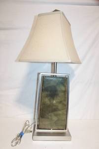lot 174 image: Modern Table Lamp with Rectangular Base and Shade