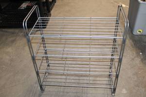 lot 179 image: Metal Wire Storage Rack with Three Shelves