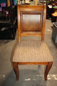 lot 181 image: Wooden Dining Chair with Upholstered Seat and Backrest