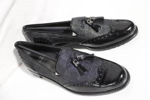 lot 259 image: Stuart Weitzman Mens Pewter Scotch Nappa Loafers Size 8.5