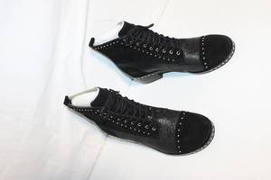 lot 271 image: Marc Fisher Black Studded Ankle Boots - Size 8.5