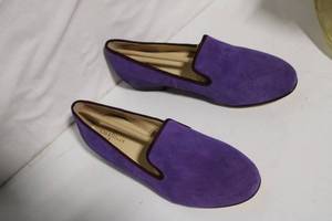 lot 273 image: Like New Purple Suede Loafers Size 8.5B