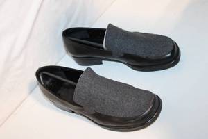 lot 280 image: Franco Sarto L-Bocca BlackGrey Loafers Size 8.5