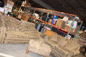 lot 308 image: Matching Sofa and Love Seat with Ottoman