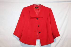 lot 319 image: Alex Marie Womens Red Blazer Jacket Size 18W