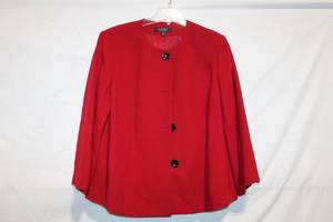 lot 347 image: Kasper Womens Red Blazer Jacket Size 18W