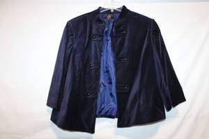 lot 367 image: Alex Marie Womens 18W Velvet Navy Jacket