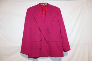 lot 383 image: Austin Reed Womens Double-Breasted Wool Blazer Size 14