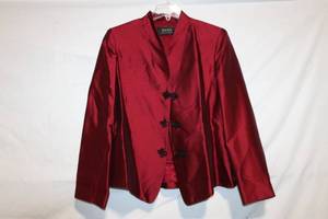 lot 384 image: Dana Buchman Womens Scarlet Silk Blend Jacket - Size 14