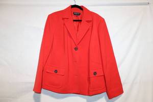 lot 395 image: Jones New York Womens Red Stretch Blazer Size 22W