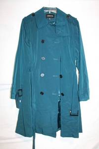 lot 404 image: London Fog XL Teal Trench Coat