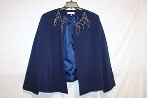 lot 429 image: Kasper Womens Embellished Navy Blazer - Size 22W