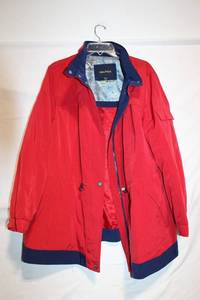 lot 463 image: Nautica Red and Blue Mens Rain Jacket, Size 2X