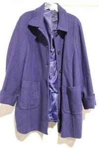 lot 469 image: Womens Purple Wool Coat, Size 24W