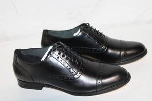 lot 482 image: Pair of Mens Black Leather Oxford Dress Shoes Size 8.5