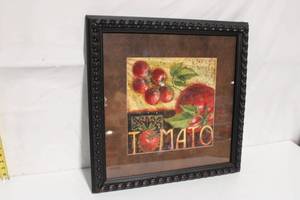 lot 155 image: Framed Tomato Wall Art, 21x21 Decorative Piece