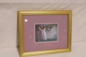 lot 158 image: Framed Art Print of Dancing Figures with Gold Frame