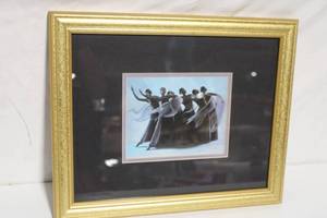 lot 161 image: Framed Artwork of Elegant Dance Figures by L. Ross