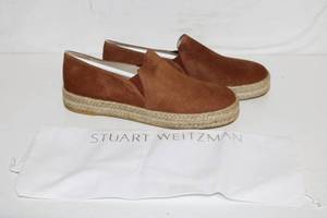 lot 249 image: Stuart Weitzman Suede Espadrille Slip-On Shoes with Dust Bag