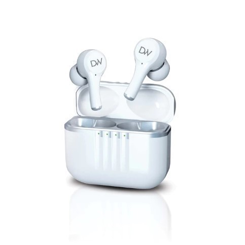 lot 926 image: Dartwood True Wireless Dartpod Headphones  Noise Cancelling  Bluetooth - WHITE