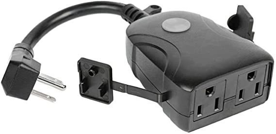 lot 438 image: Feit Wi-Fi Dual Outlet Outdoor Smart Plug 2-pack