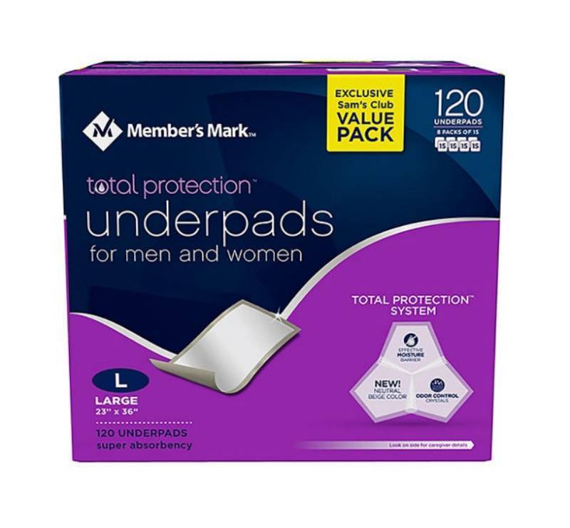 lot 407 image: NEW Members Mark Underpads for Men and Women, 23 x 36 (120 ct.) - LARGE