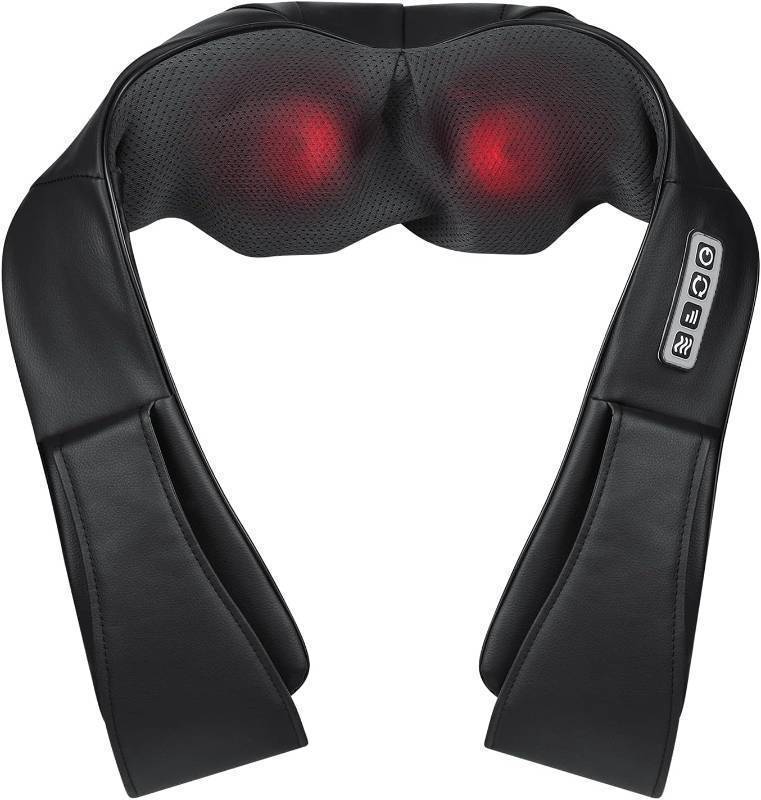 lot 383 image: Dartwood Neck, Shoulder and Back Massager with Soothing Heat and Deep Tissue Kneading for Body and Muscle Pain Relief at Home, Office, and Cars