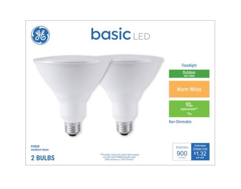 lot 370 image: NEW GE Basic 90-Watt EQ PAR38 Warm White Medium Base (e-26) Light Bulb (2-Pack)