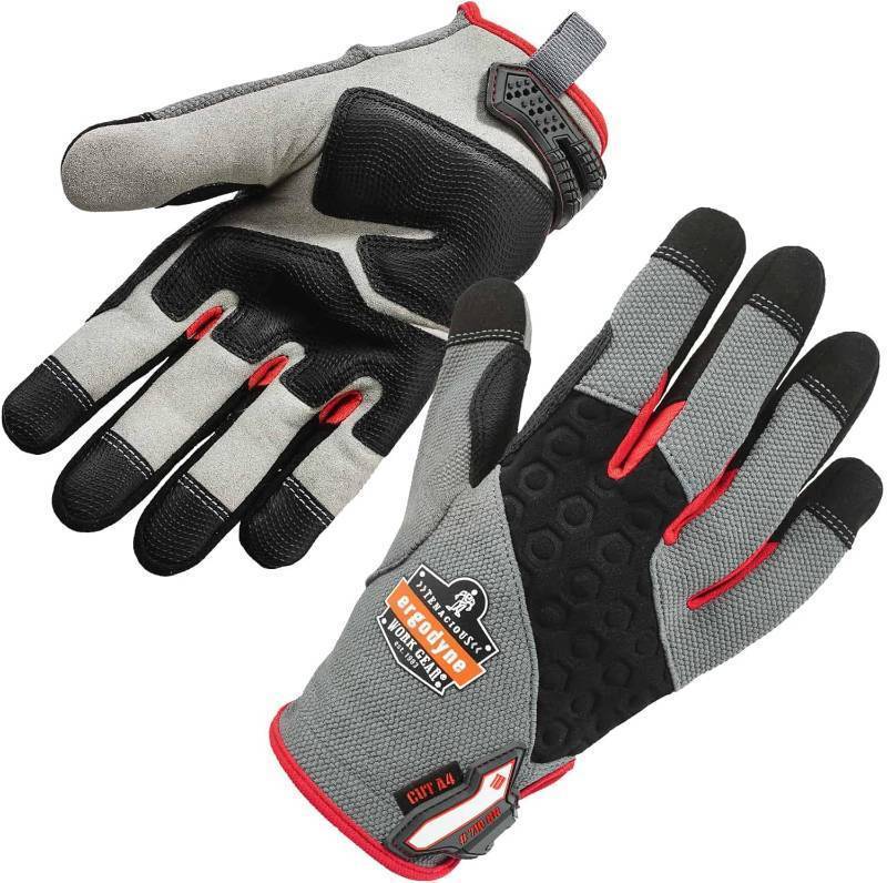 lot 702 image: NEW Ergodyne ProFlex 710CR Cut Resistant Work Gloves, Level 4, CR Protection on Palm, Gray, 2XL