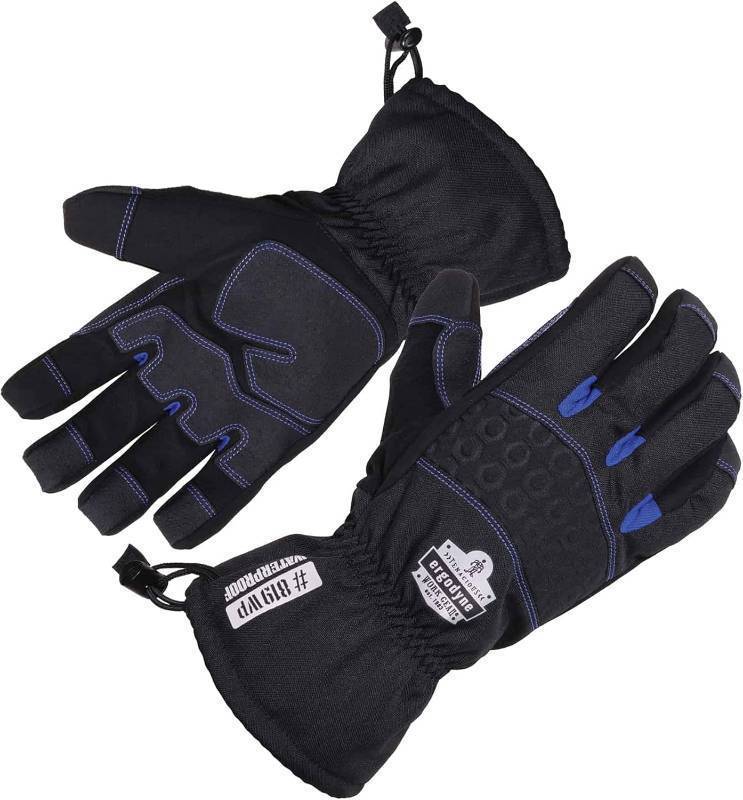 lot 703 image: NEW Ergodyne ProFlex 819WP Extreme Thermal Waterproof Winter Gloves, Black, Medium