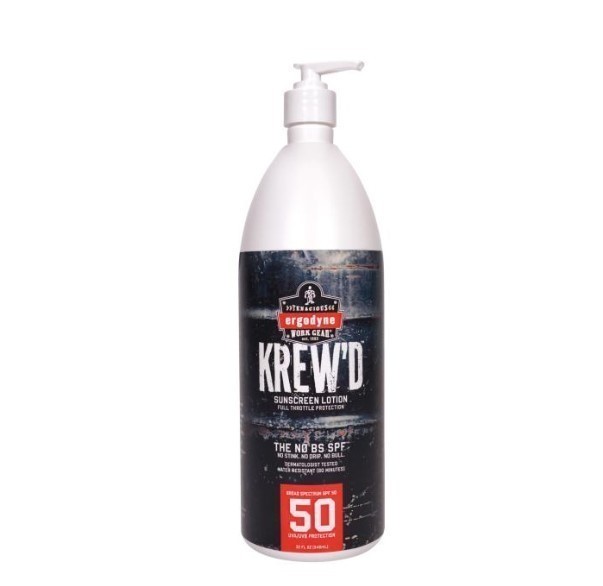 lot 751 image: NEW Ergodyne KREWD 6355 SPF 50 Sunscreen Lotion - 32oz