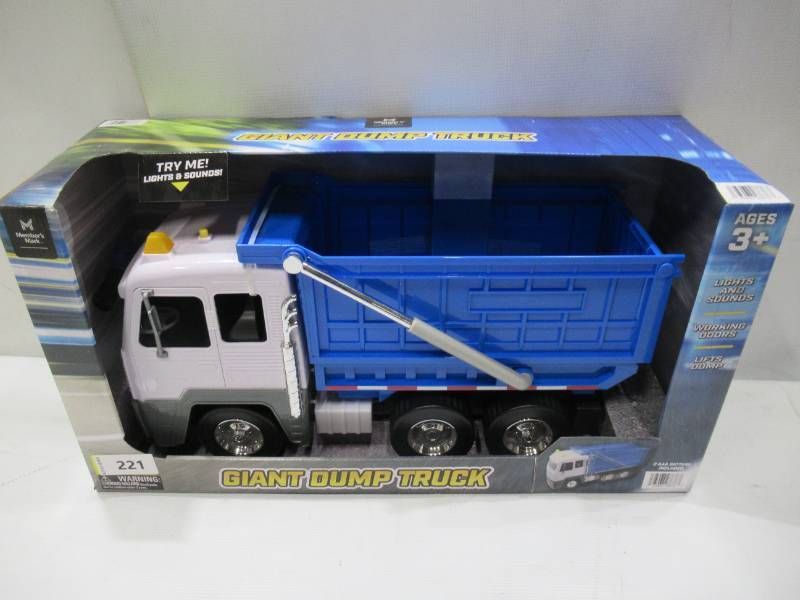 lot 199 image: NEW Member Mark Giant Dump Truck with Light and Sounds.