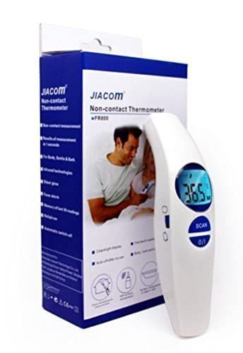 lot 421 image: NEW Jiacom Forehead Thermometer, Digital Medical Infrared Thermometer for All Ages and Objects, Non-Contact with Instant Accurate Reading, Fever Indicator and Memory Function