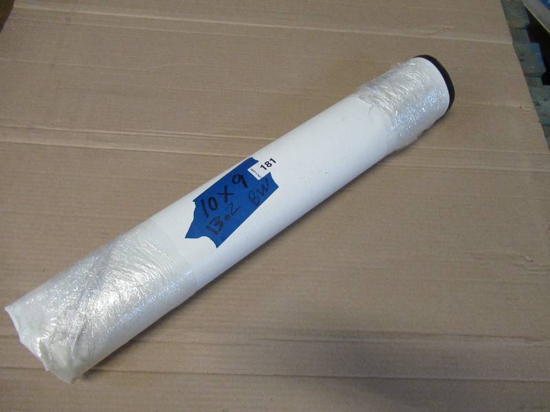 lot 181 image: NEW Vinyl Tarp - 9 x 10  Black  White Vinyl tarp - 13 oz. Medium-weight Duty