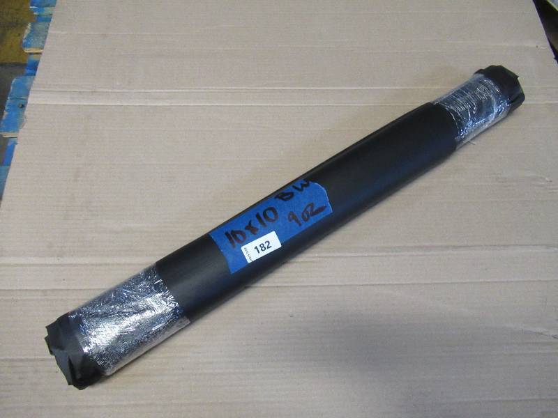 lot 182 image: NEW Vinyl Tarp - 10 x 10  Black  White Vinyl tarp - 9 oz. Lightweight Duty