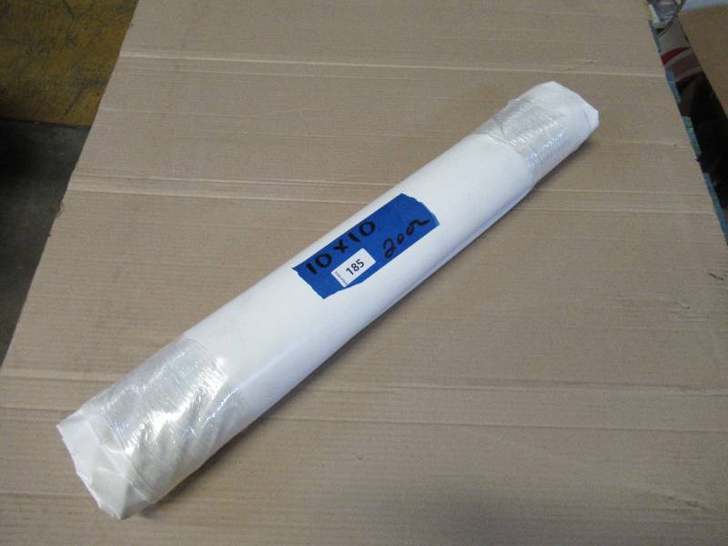 lot 185 image: NEW Vinyl Tarp - 10 x 10 White  White Vinyl tarp - 20 oz. Heavy-Weight Duty