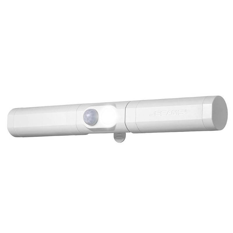 lot 336 image: NEW Beams MB970 100 Lumen LED Wireless Battery Powered Motion Sensing IndoorOutdoor Slim Safety Light, 1-Pack, White