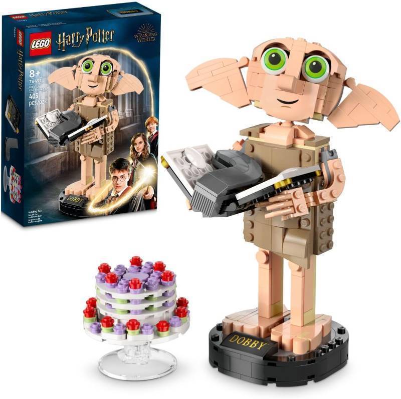 lot 349 image: NEW LEGO Harry Potter Dobby The House-Elf Building Toy Set, Build and Display Model of a Beloved Character from The Harry Potter Franchise, for 8 Year Old Boys and Girls Birthday, 76421
