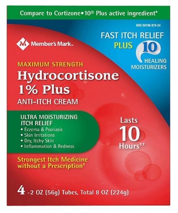 lot 365 image: NEW Members Mark Hydrocortisone 1% Anti-Itch Cream, 2 oz., 4 pk.