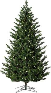 lot 105 image: Vickerman 14 Eagle Frasier Full Artificial Christmas Tree - Warm White Dura-lit LED Lights - Indoor - Realistic Looking