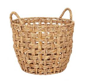 lot 164 image: NEW Details by Becki Owens Natural Grass Storage Basket - 17.5 inch by 16.5 Inch