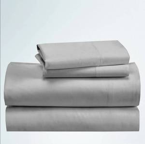 lot 422 image: California Design Den - Finest Bed Sheets Queen Size Set, Soft 100% Cotton Cooling Sheets Deep Pockets Snug Fit Elastic, 500 Thread Count, Sheet Sets for Bed (Light Grey)
