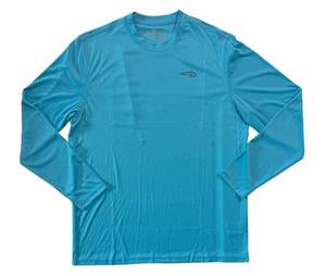 lot 430 image: Reel Life Mens Sun Defender Lightweight Long Sleeve UV Tee - Horizon Blue - MEDIUM