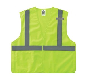 lot 829 image: NEW Ergodyne GloWear 8215BA Breakaway Mesh Hi-Vis Safety Vest - Type R, Class 2, Economy - XS - LIME