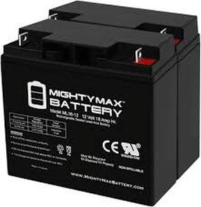 lot 25 image: Lot of MIGHTY MAX BATTERY 12v 18AH SLA Battery for Golden LiteRider GL110GL140  Customer Returns See Pictures