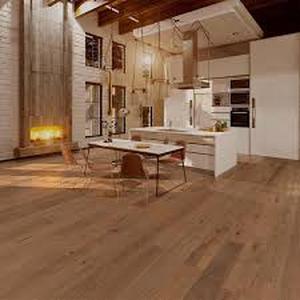 lot 28 image: 13 Boxes of Home Decorators Collection Kensington Hickory 38 in. T X 7.5 in. W Tongue & Groove Wire Brushed Engineered Hardwood Flooring (24.54 sq.ft.case) Customer Returns See Pictures
