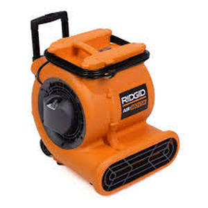lot 29 image: RIDGID 1625 CFM 3-Speed Portable Blower Fan Air Mover with Collapsible Handle and Rear Wheels for Water Damage Restoration  Customer Returns See Pictures