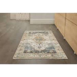 lot 30 image: Home Decorators Collection Harmony Denim 5 ft. x 7 ft. Indoor Machine Washable Area Rug Customer Returns See Pictures